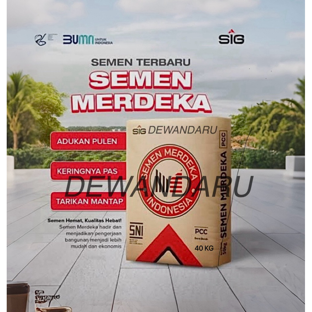 READY SEMEN MERDEKA 40 kg 1 zak 1 sak