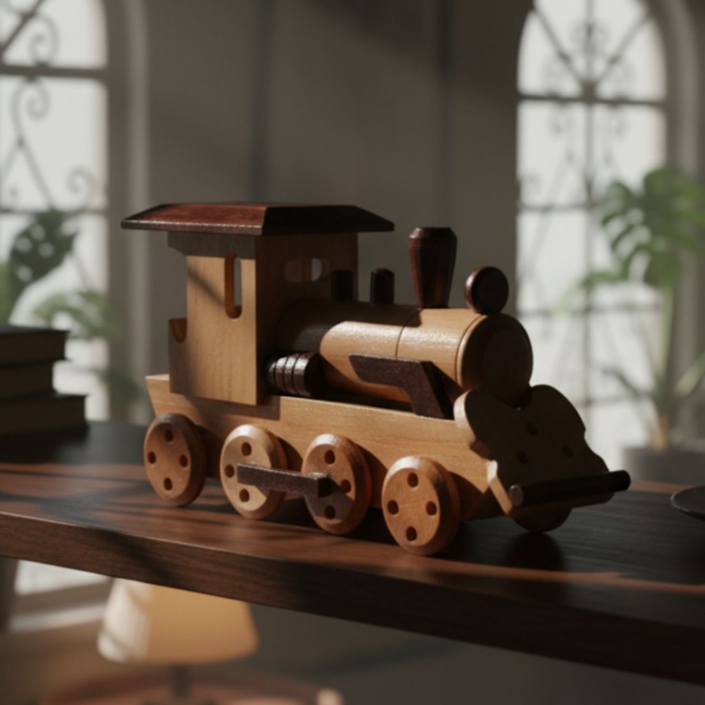 MINIATUR KERETA API BAHAN KAYU UKURAN BESAR MAINAN KERETA API BAHAN KAYU KERETA API KAYU UKURAN BESA