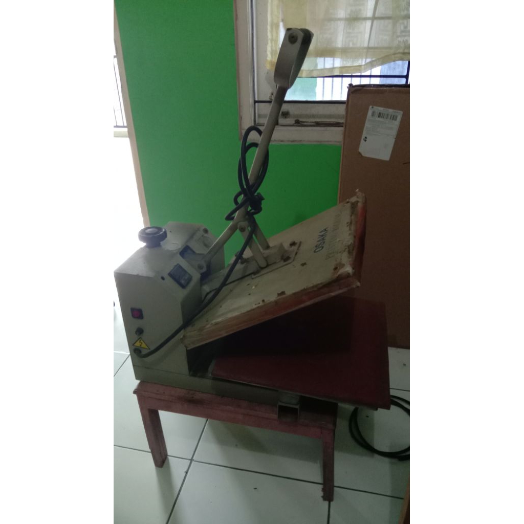 Mesin Heat Press Heatpress Pemanas Baju Kaos Sablon DTG DTF ukuran 38x38 cm