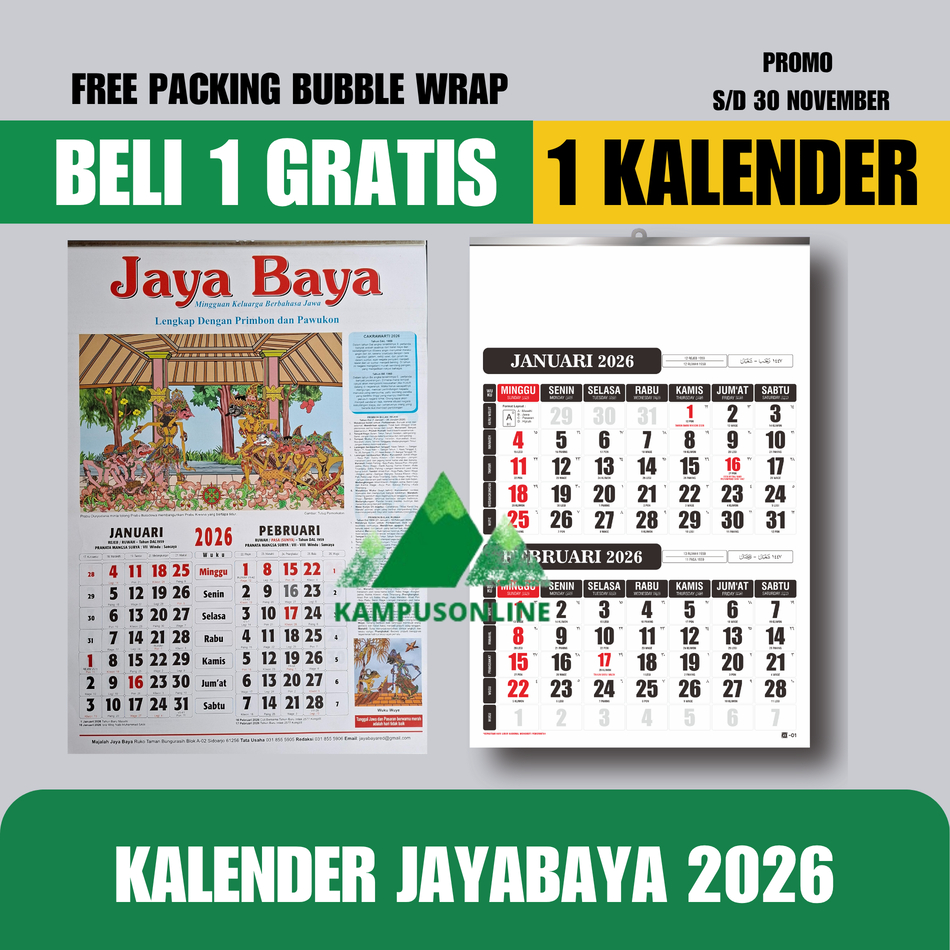 KALENDER JAYA BAYA - KALENDER JAYABAYA - KALENDER JOYOBOYO ORIGINAL