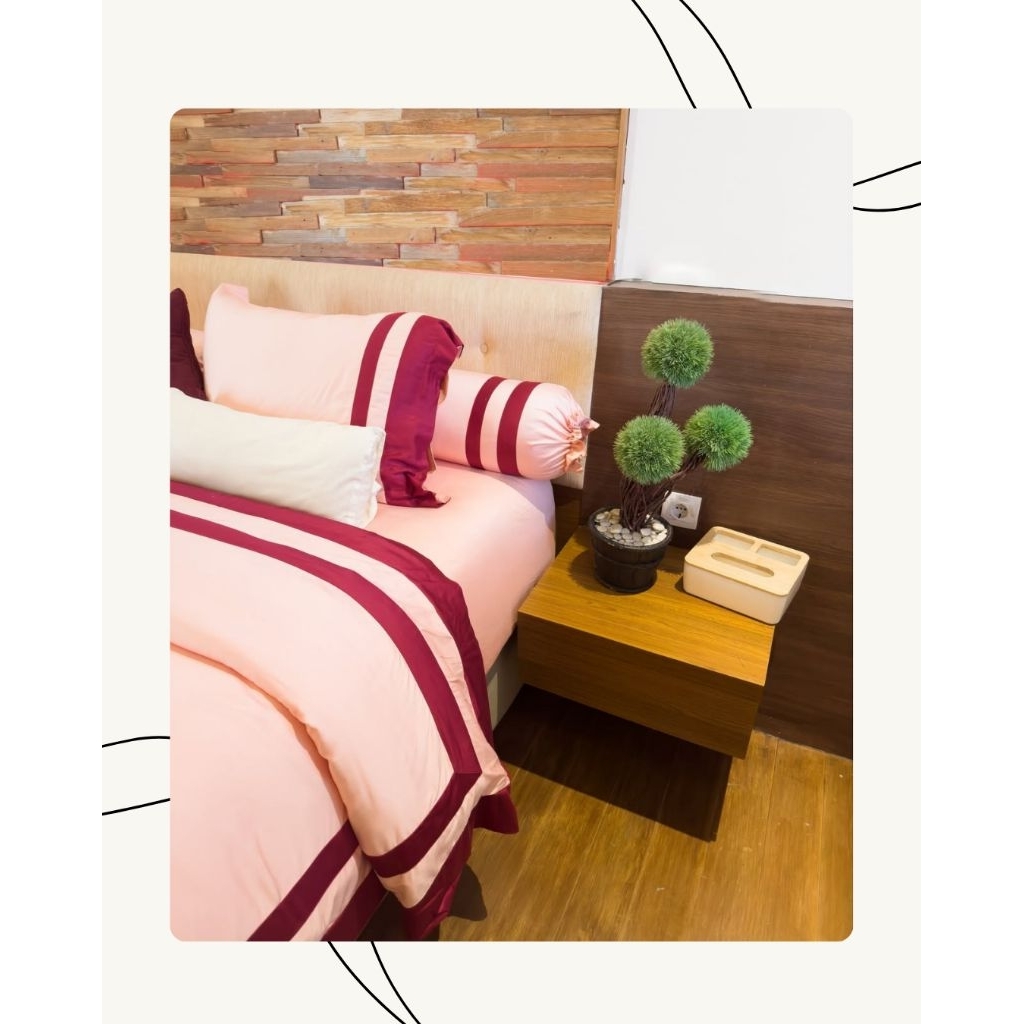 Sprei Tencel 80s Kombinasi Costum Bedcover set hotel