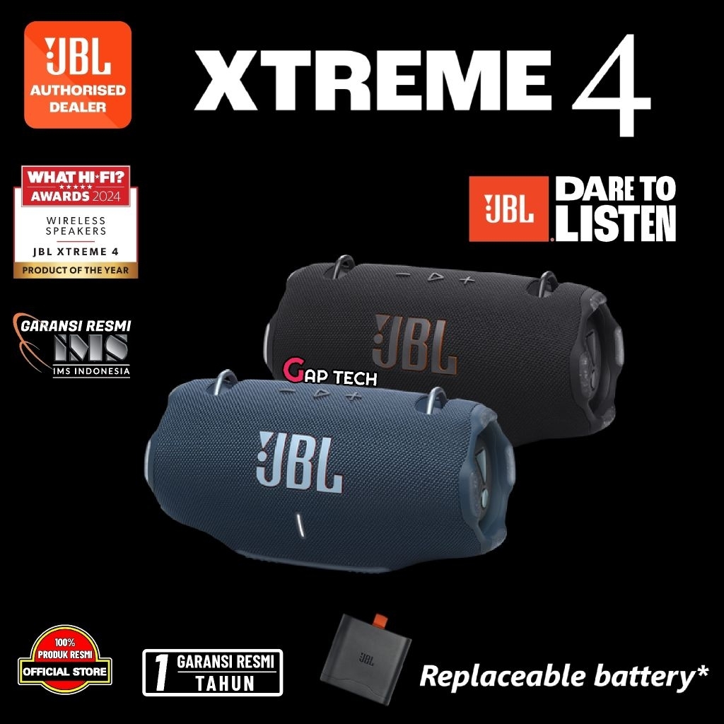 JBL Xtreme 4 / Xtreme4 Successor Xtreme 3 Portable Waterproof Speaker with Massive JBL Pro Sound and
