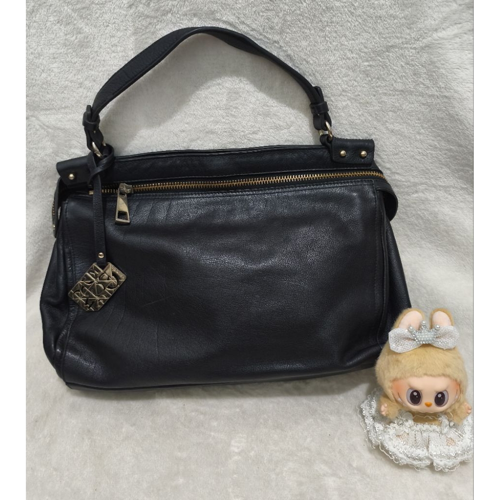 preloved tas kulit asli Hitam Comico Original mulus