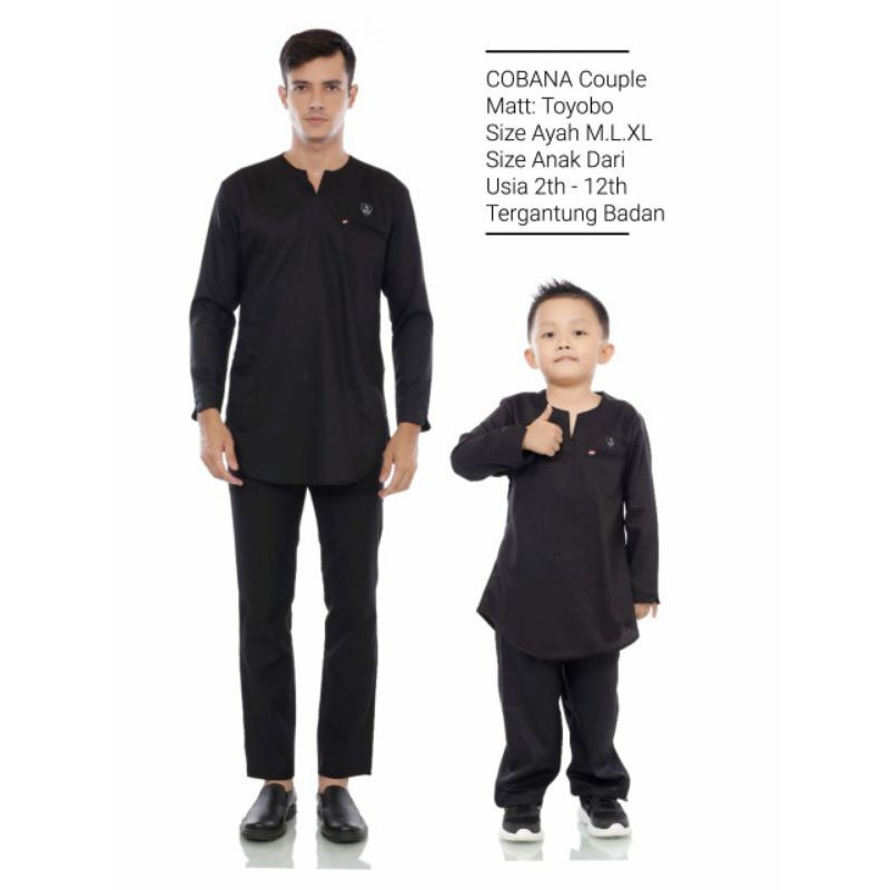 COBANA Baju Koko Couple Pria Lengan Panjang - Toyobo Fodu - COBANA