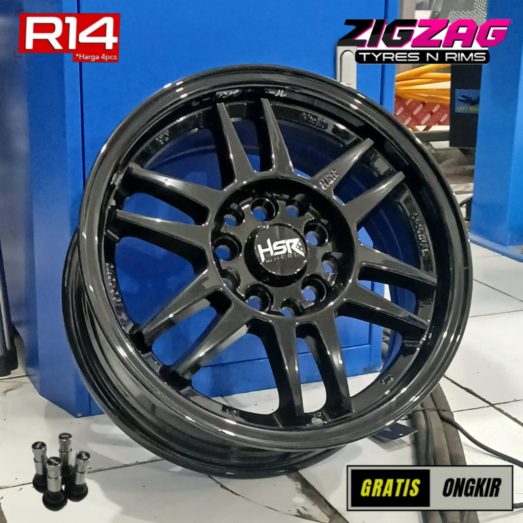 Velg Mobil HSR Boroko BLY-01 Ring 14 4Pcs Pelek Racing R14 Grand max L300 Rpf