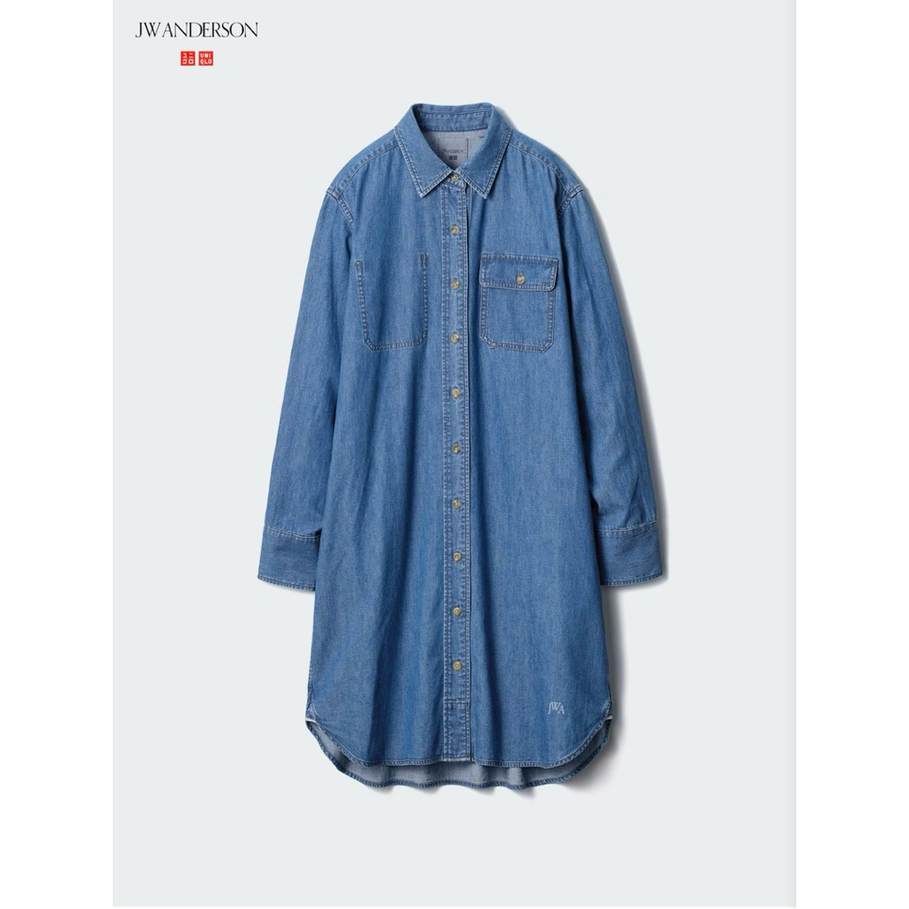 Uniqlo x JW Anderson Denim Shirt Dress | Long Sleeve - Size M