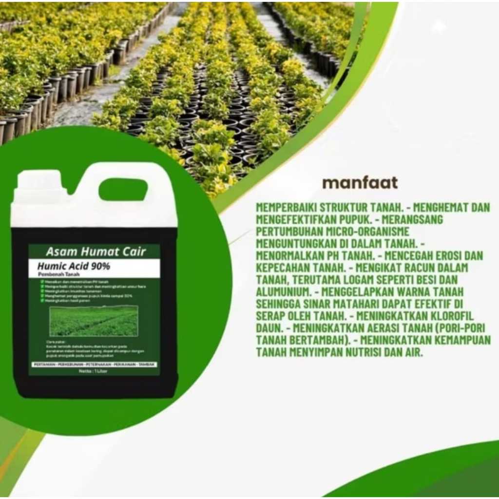 Asam Humat Cair Plus 1liter / Asam Humat Cair