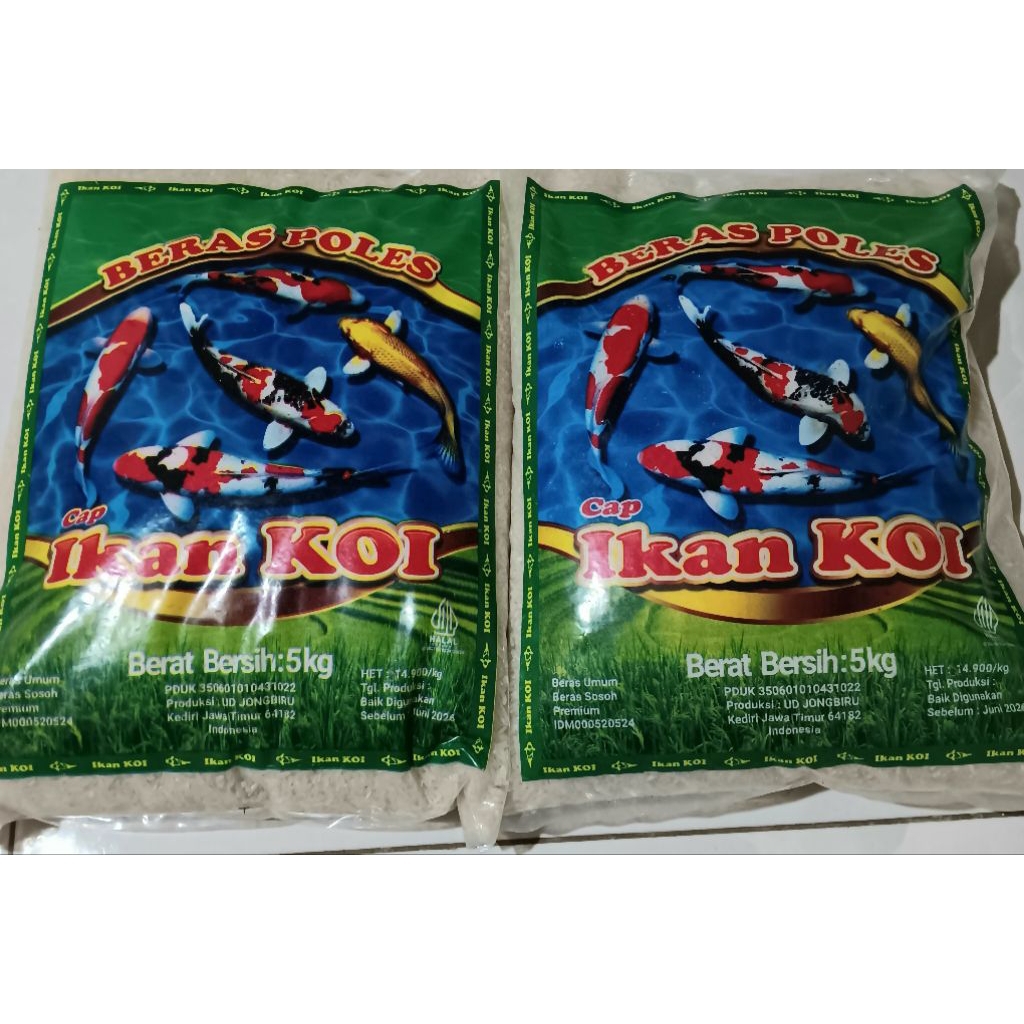 Beras Bengawan Cap Ikan Koi Hijau Kemasan 5Kg Kediri