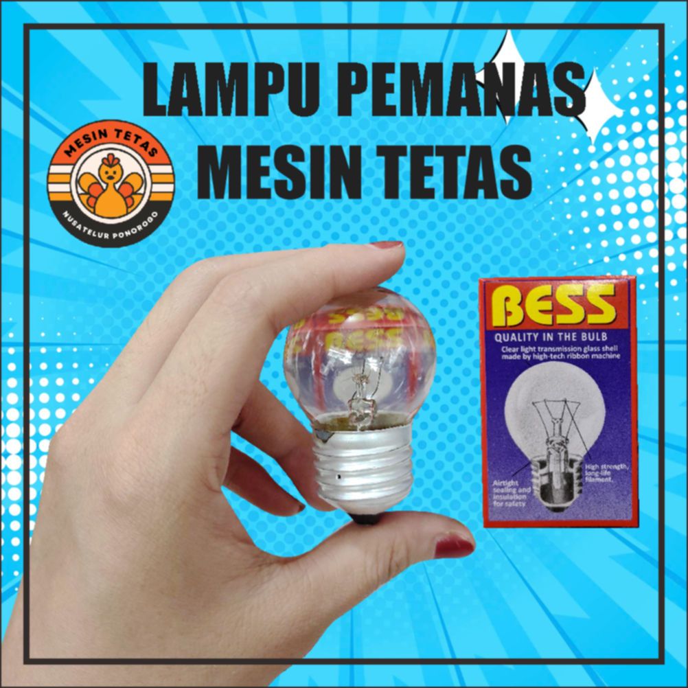 Pemanas Bohlam/Lampu kecil 5 Watt cocok untuk Mesin Tetas Telur Pemula