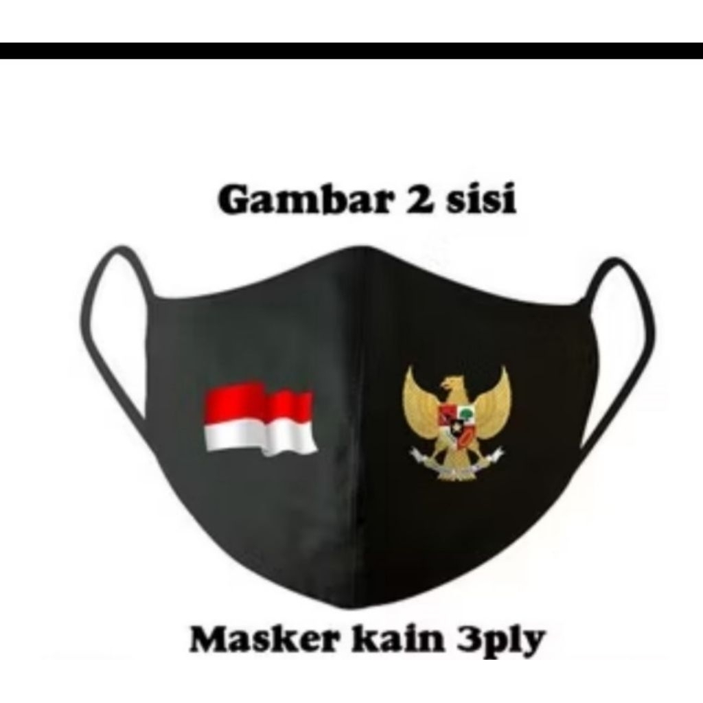 MASKER KAIN PREMIUM SABLON GARUDA MERAH PUTIH