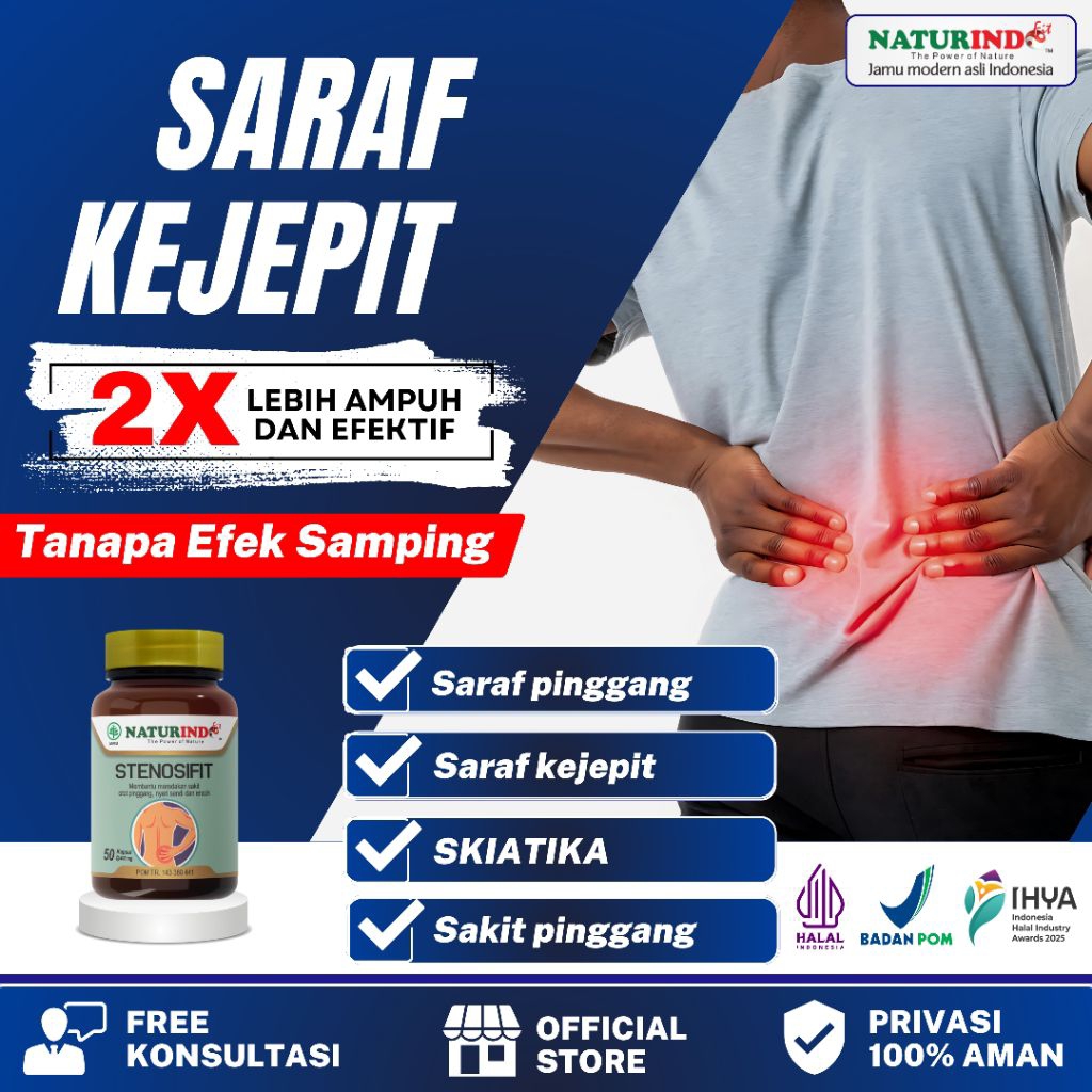 Obat Saraf Kejepit Pinggang dan Kaki Sakit Pinggang Encok Herbal Syaraf Terjepit Sakit Pinggang fit