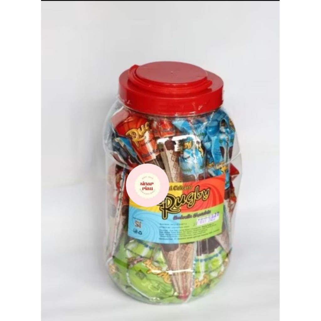 RUGBY WAFER CONE ISI COKLAT ISI 60 X 10g