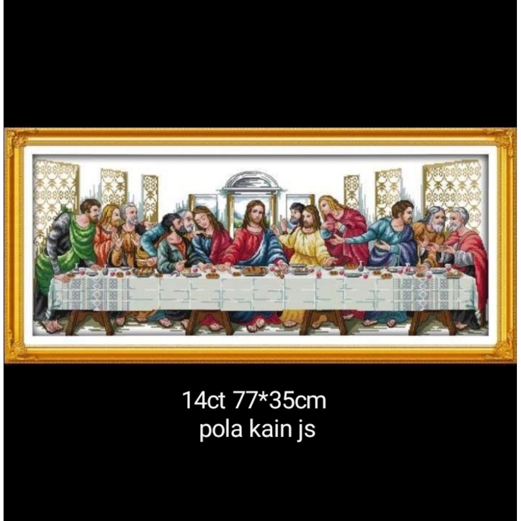 paket kristik perjamuan kudus pola kain 14ct