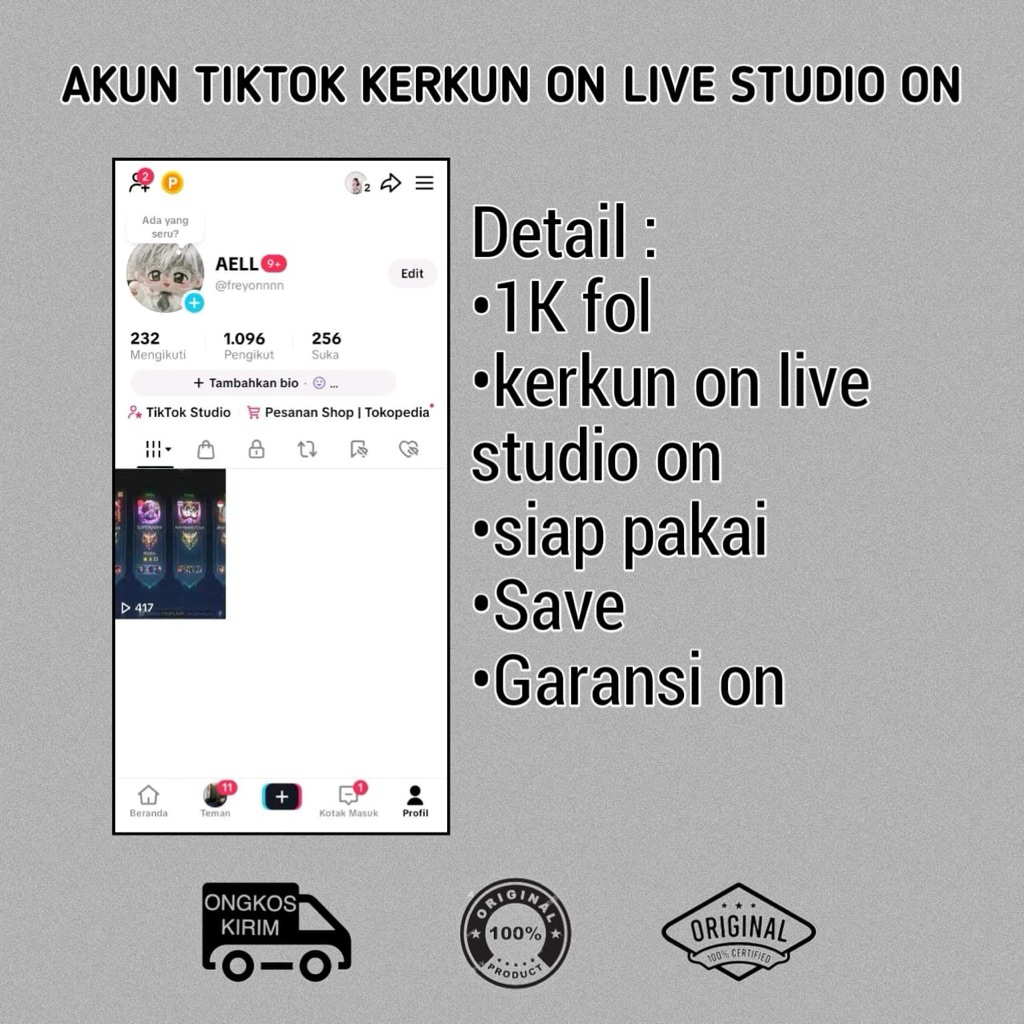 TIKTOK KERKUN ON LIVE STUDIO ON GARANSI ON
