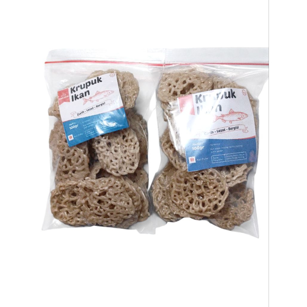 Krupuk ikan tengiri mentah asli Banyuwangi Murah 100gr