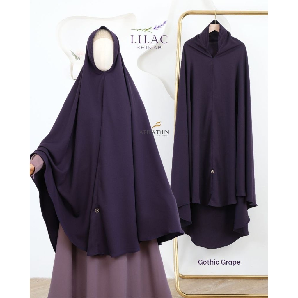 Khimar Lilac Gothic Grape Long Afifatin