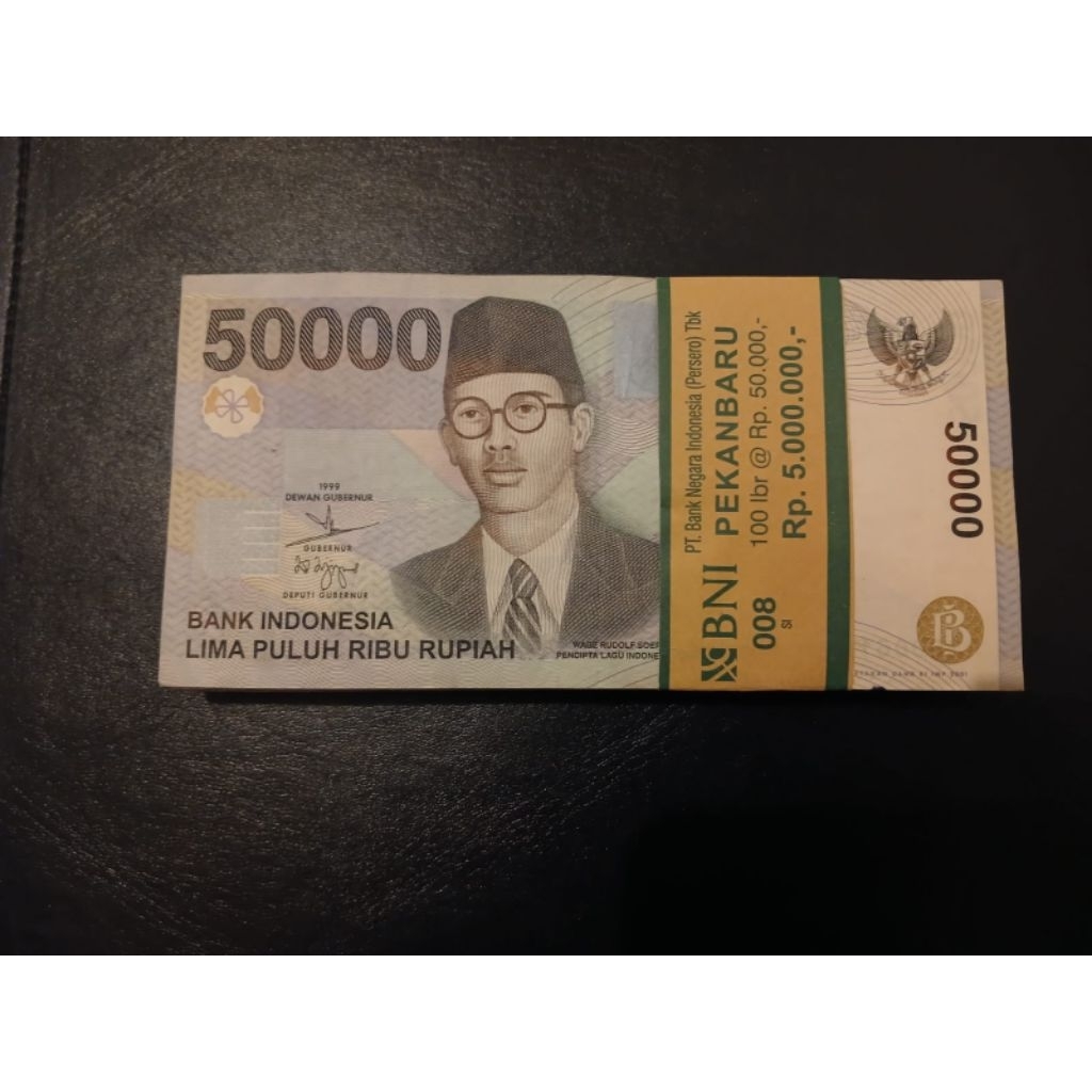 Uang Kuno 50.000 Rupiah (100 Lembar) Tahun 1990-an