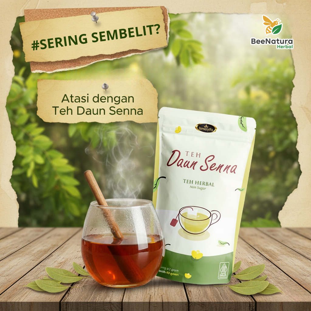 Teh Daun Senna Herbal Alami – Teh Senna Detox Pencernaan & Pelangsing Badan