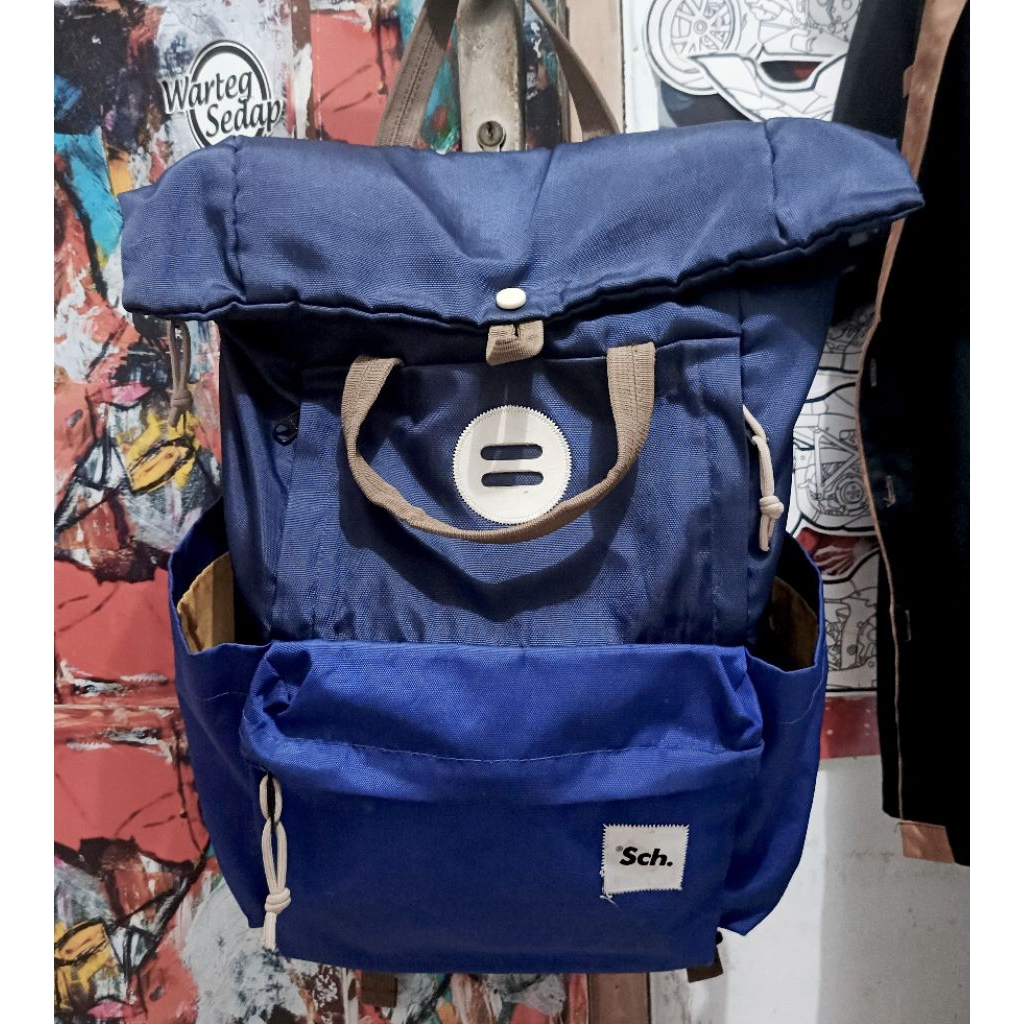Tas Gendong Backpack Rsch/Ouval Research Biru ada slot laptop