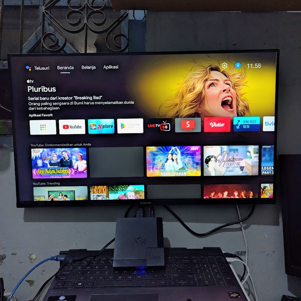 ANDROID TV BOX X96 MATE 4/32GB ROOT UNLOCK FREE SIARAN TV SIAP PAKAI