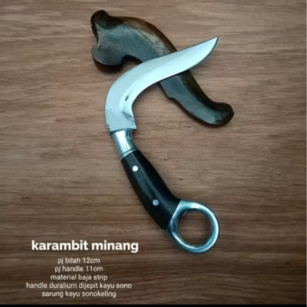 kerambit Minang sarung kayu sonokeling