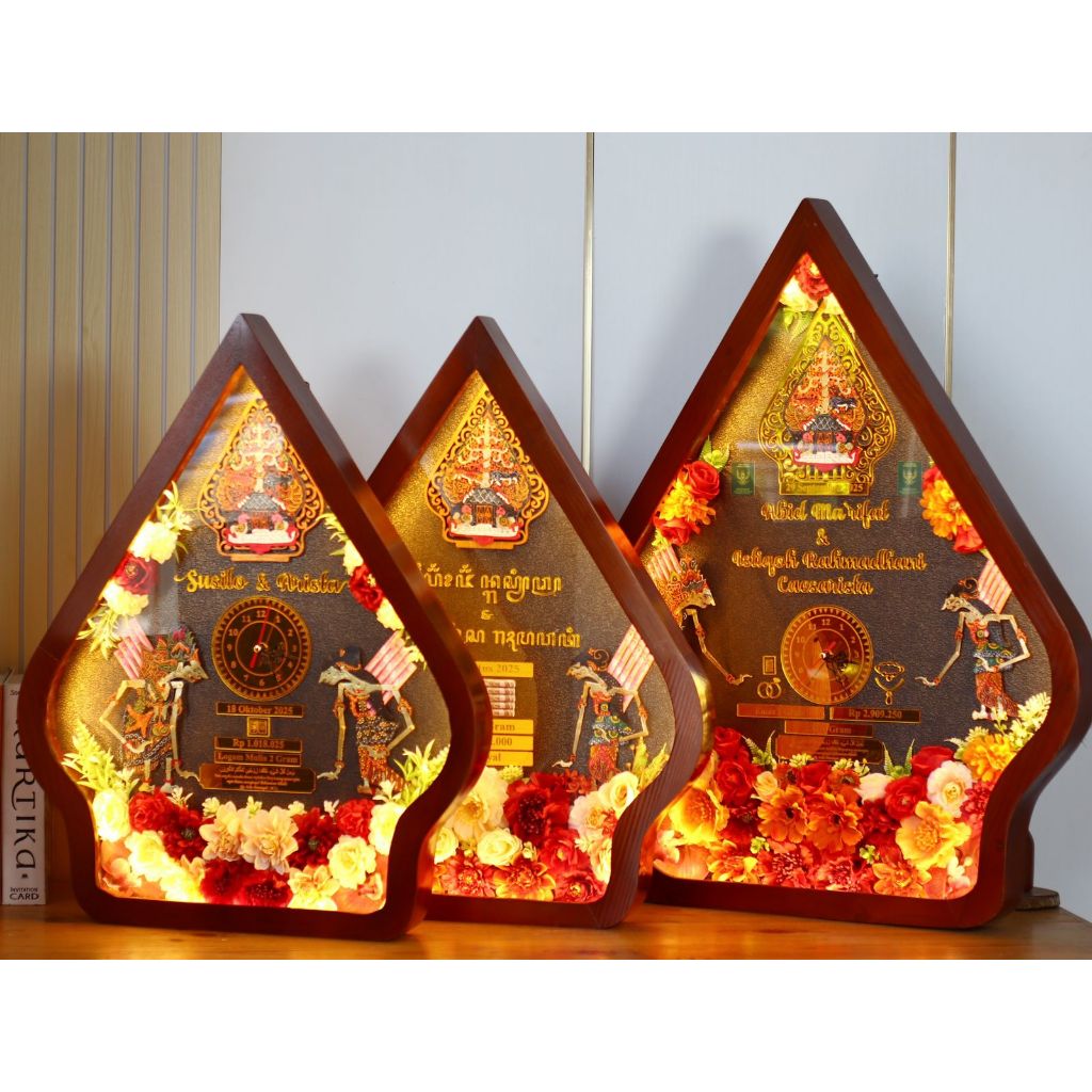 MAHAR GUNUNGAN WAYANG KULIT JAM / MAHAR FRAME GUNUNGAN / GUNUNGAN WAYANG KULIT JAM