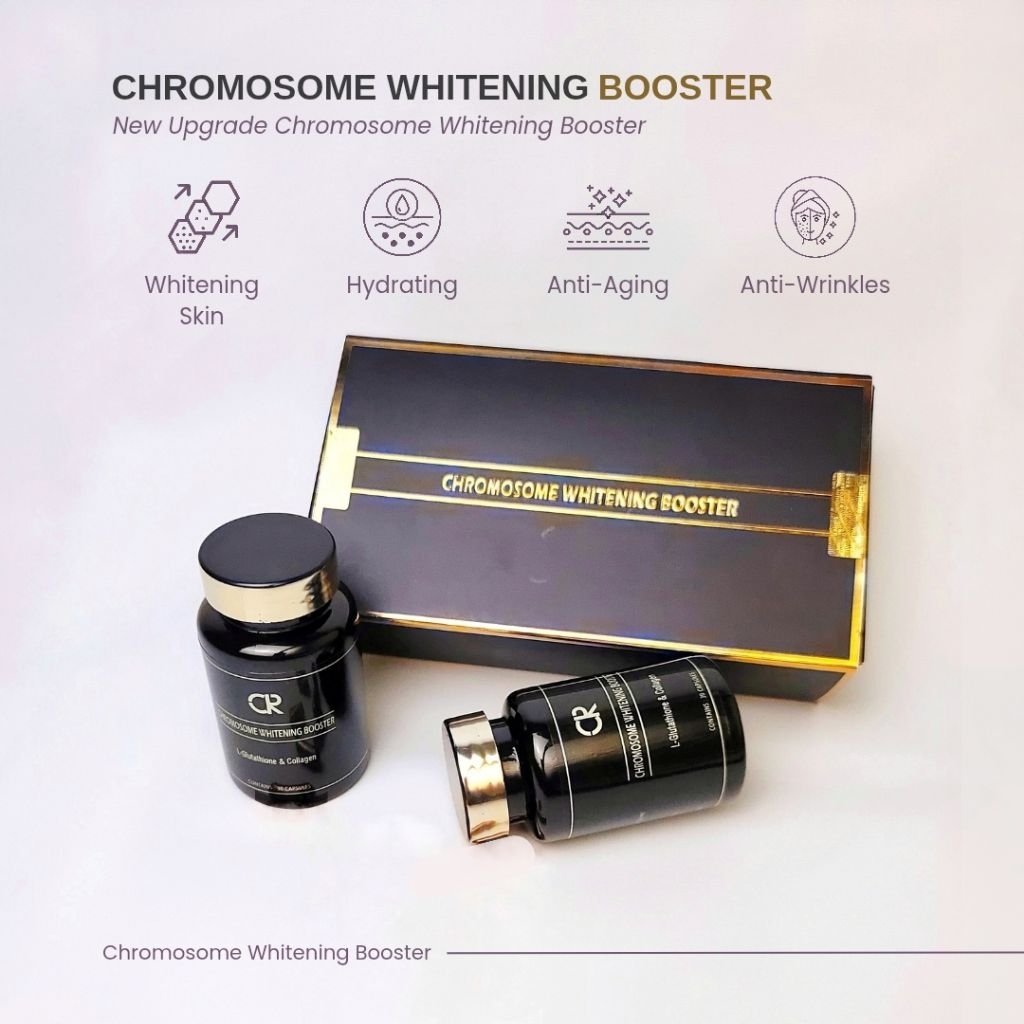 CR VERSI BARU (NEW) SUPLEMEN PEMUTIH / CHROMOSOME WHITENING BOOSTER / PIL PEMUTIH / KAPSUL PEMUTIH /