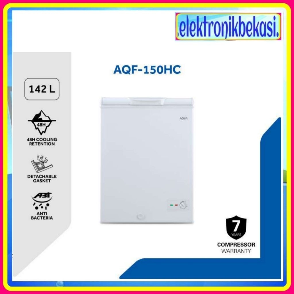 CHEST FREEZER AQUA AQF 150 HC / BOX FREEZER AQUA 142 LITER / AQUA AQF-150HC