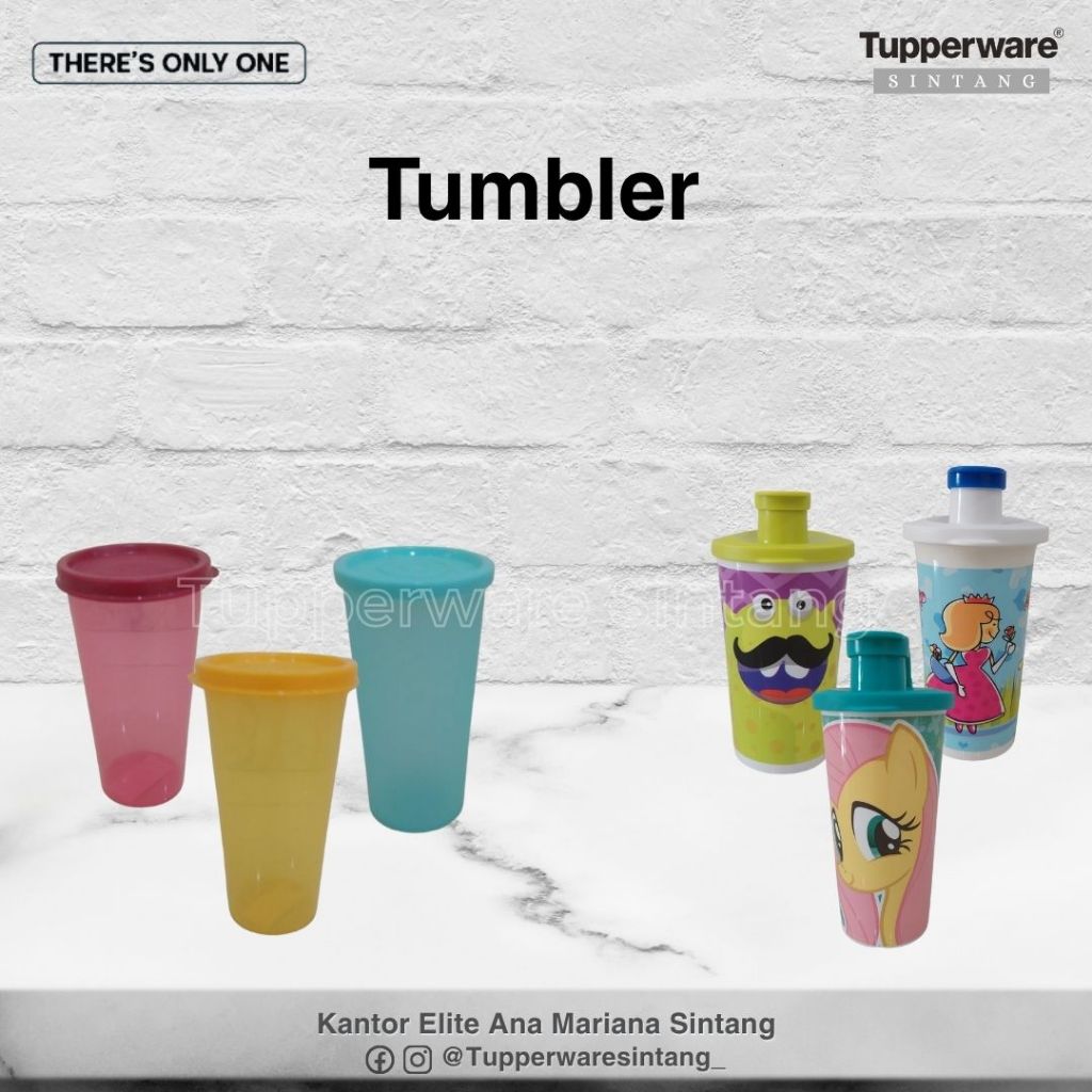 Tupperware Fun tumbler |  Medium Tumbler, Small Tumbler  / Botol Tupperware Mini / Botol anak