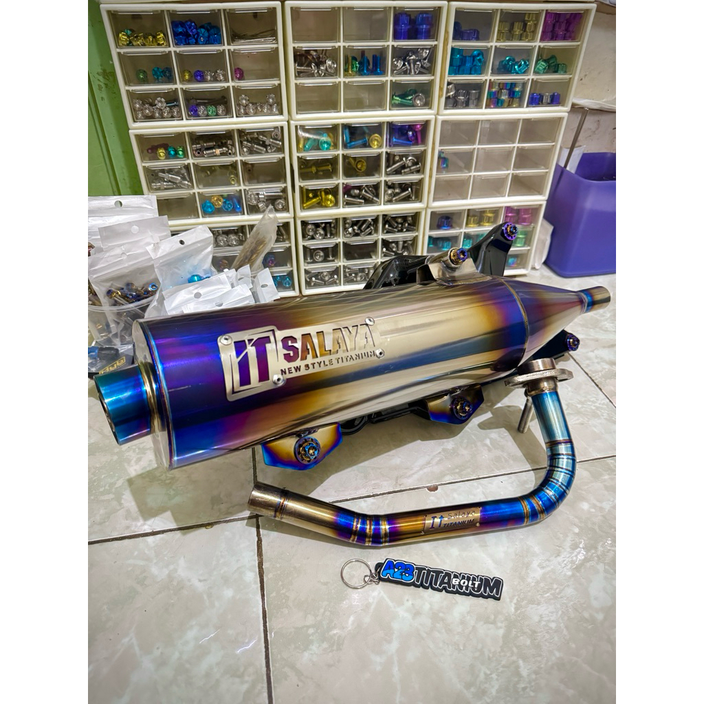 knalpot tis IT SALAYA titanium mio,fino,soul