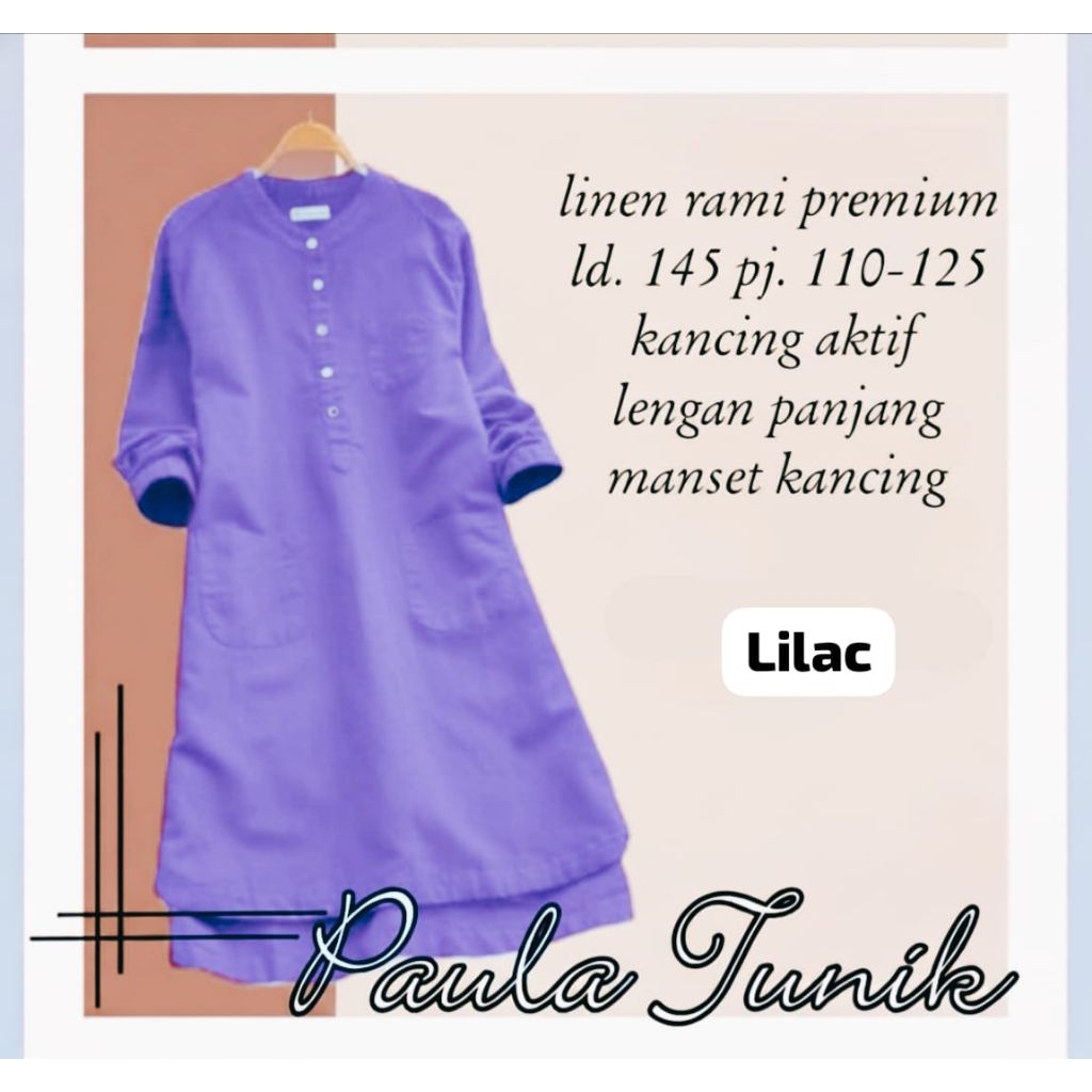 SUPER JUMBO LD 145 cm PAULA BAJU TUNIK WANITA