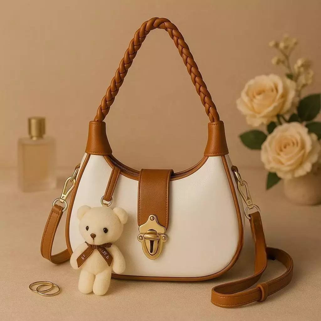 Tas Shoulderbag Aurel Tali Kepang Anyam Terbaru - Tas Bahu Wanita Free Boneka - Tas totebag wanita k