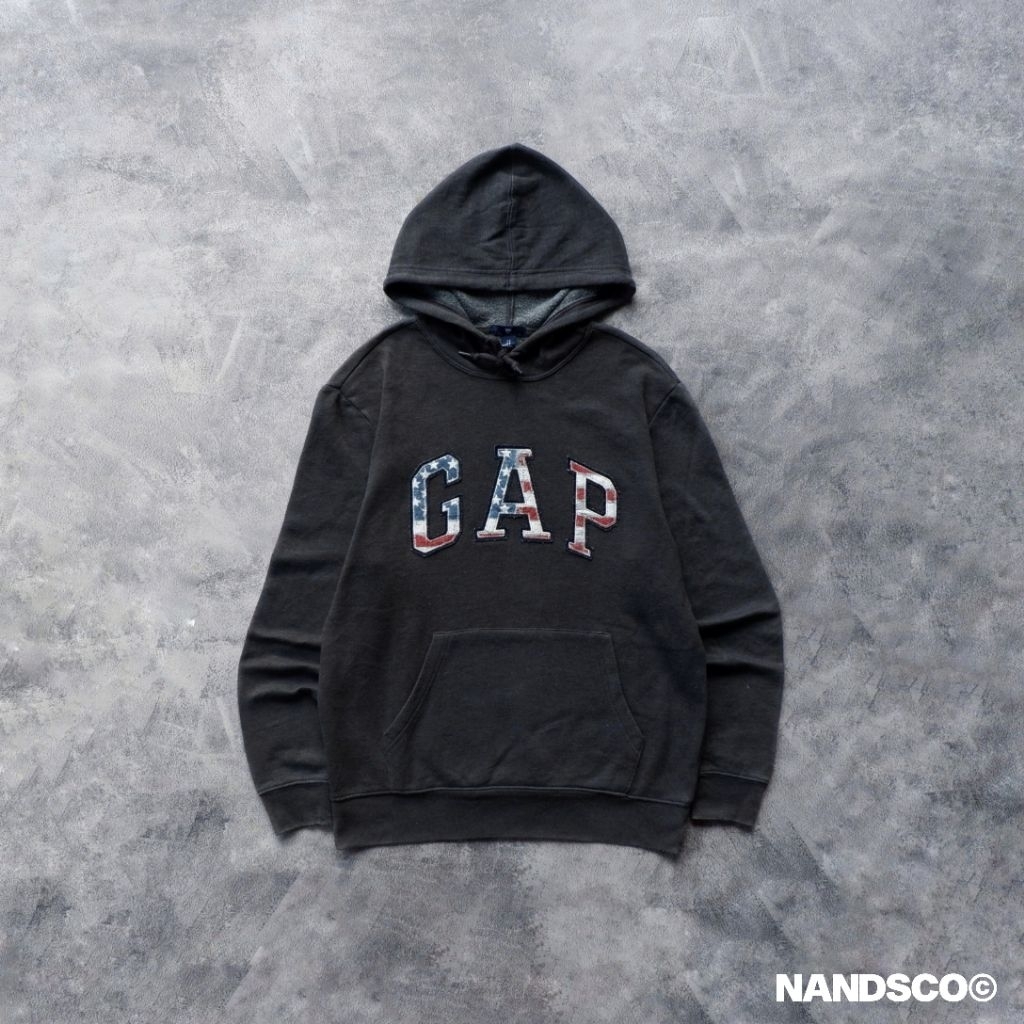 GAP | Arch Logo USA Hoodie - Dark Charcoal