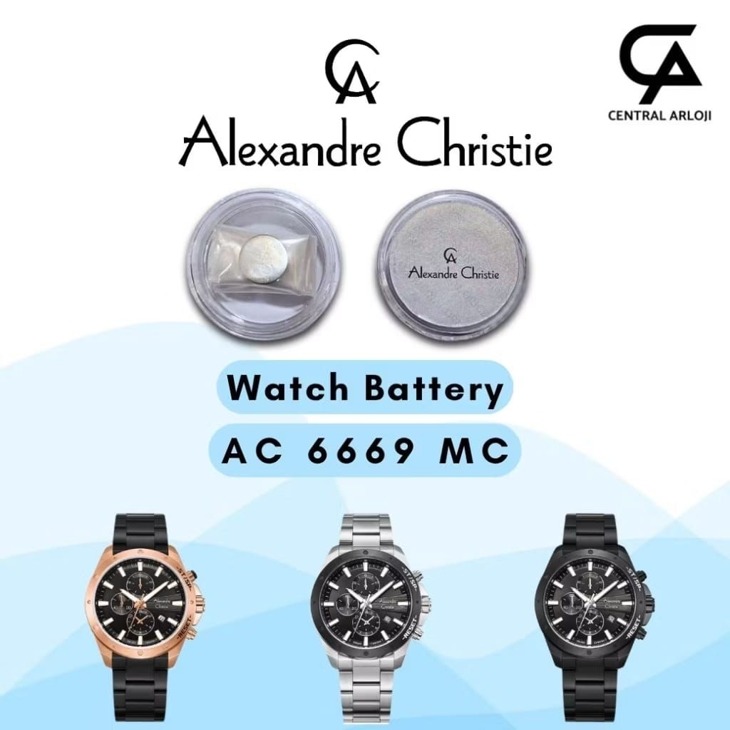 Baterai Jam Tangan Alexandre Christie 6669 MC Original