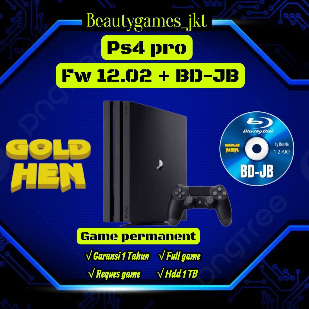 Ps4 pro hdd 1TB full game + 2 stik wireless