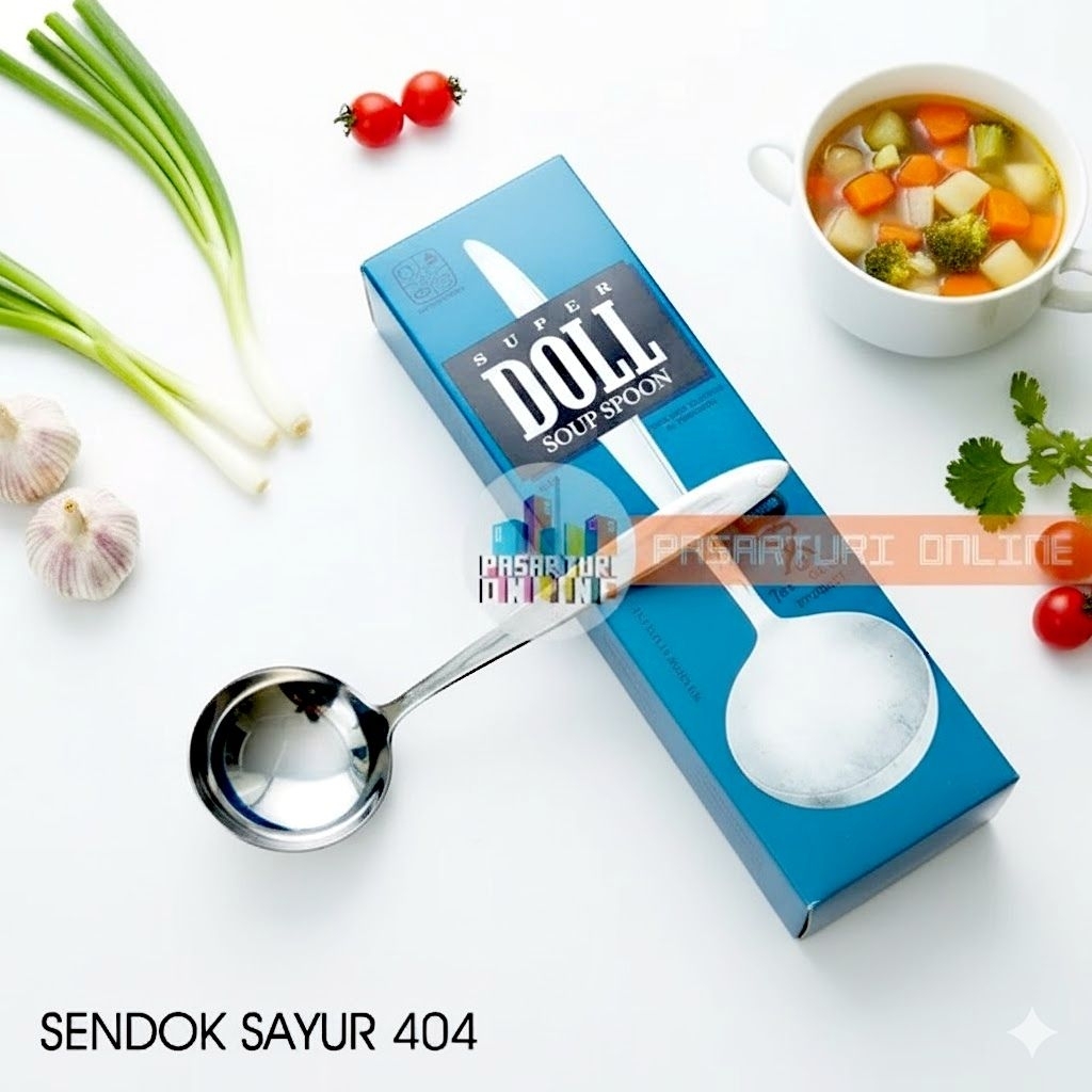 SENDOK SAYUR 404 / Super Doll Stainless Steel Soup Spoon / Centong Sop