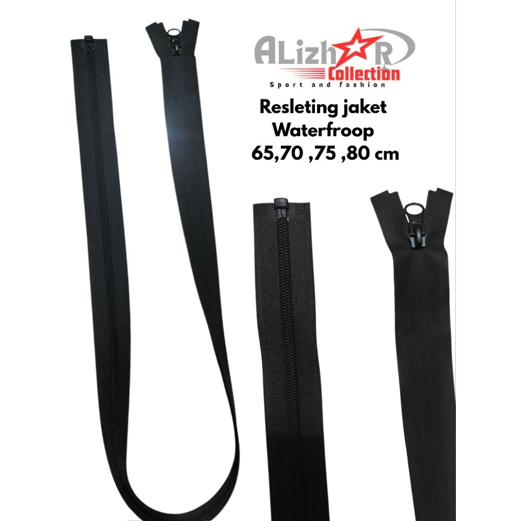 Resleting Jaket waterfroop / Resleting Jaket, Anti air panjang 65,70 ,75 ,80 cm COIL #5