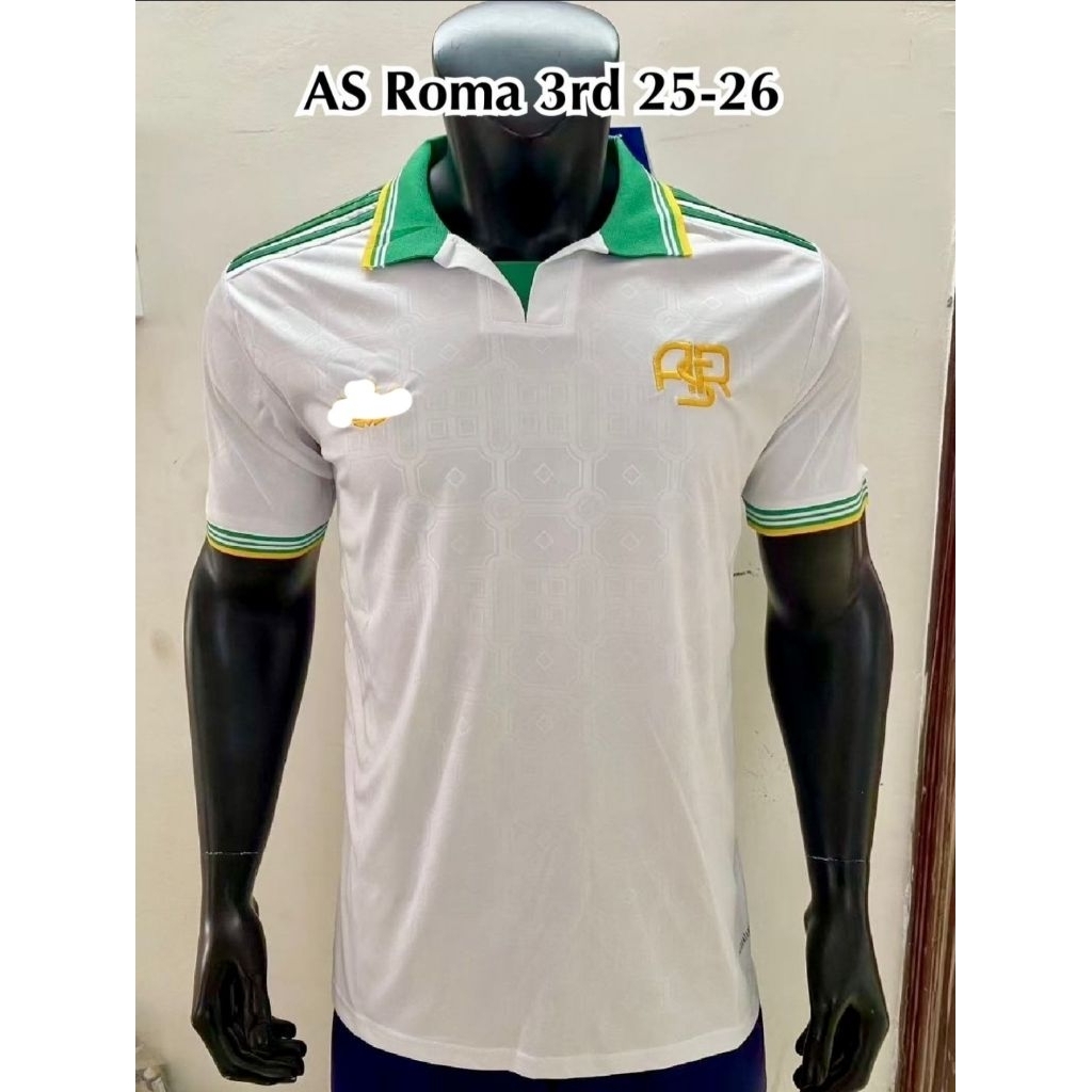 Jersey Kaos Baju Sepak Bola Dewasa AS Roma Romanisti Home Away 3rd Third Putih White Serie A Liga It