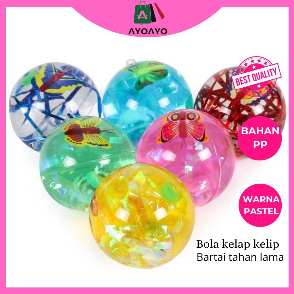 Bola Bekel Ikan Karet Besar Lampu Led - Water Ball