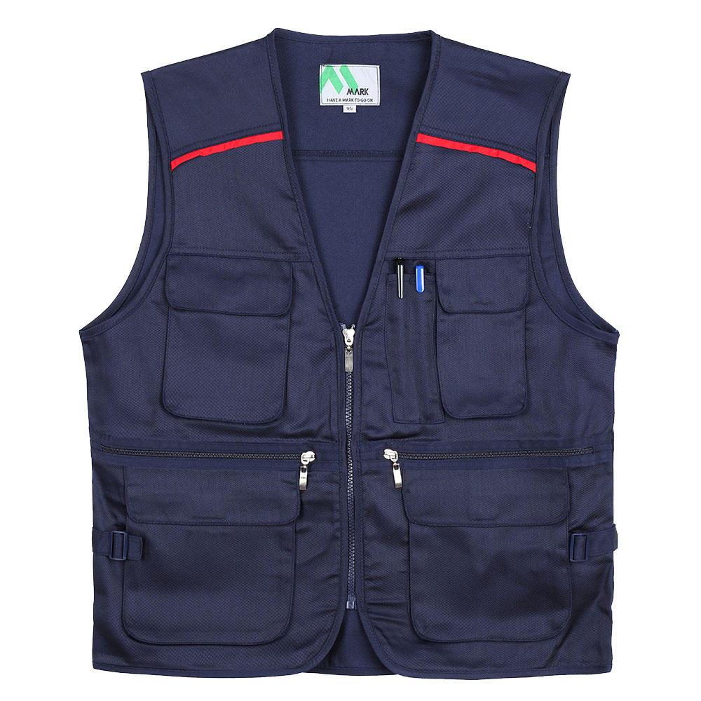 Rompi Kerja jaring Work Vest Tactical Pockets  Men's Hiking Vest Fishing Pockets black Work Vest Tac