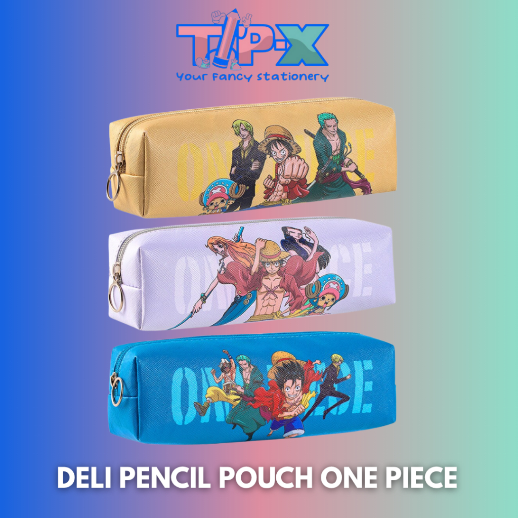 DELI PENCIL POUCH ONE PIECE/TEMPAT PENSIL KARAKTER ONE PIECE H913 DELI
