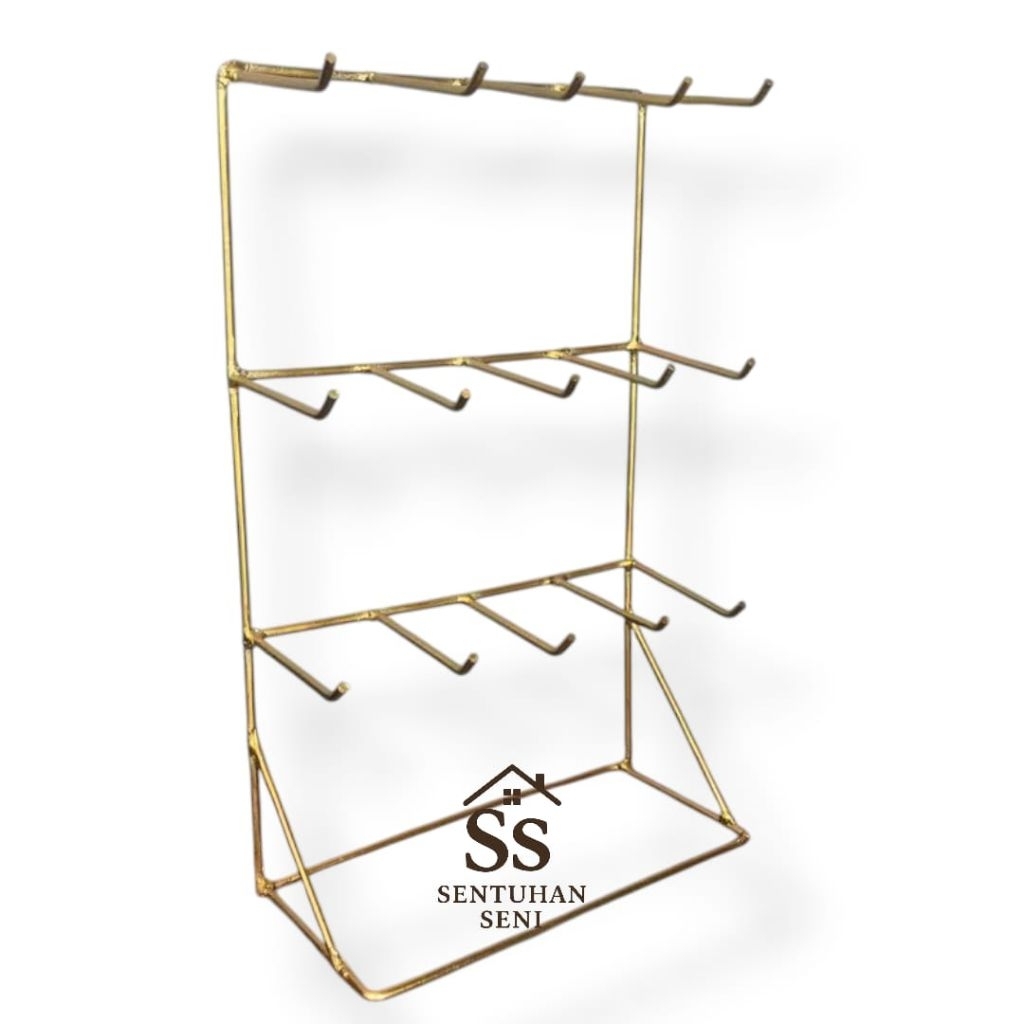 Rak Display Aksesoris Rak Serbaguna Gantungan Kunci Rak Besi Serbaguna