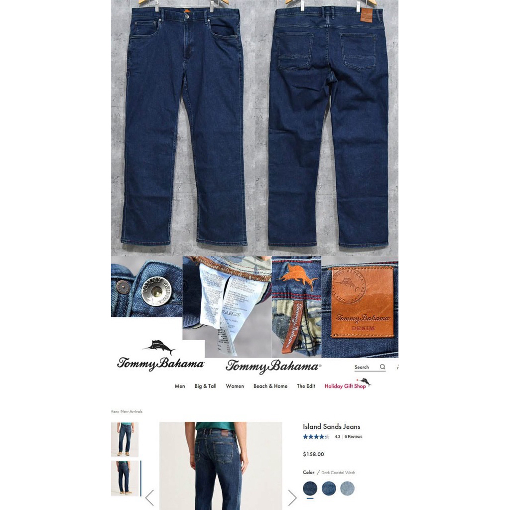 CELANA JEANS TOMMY BAHAMA SIZE 40 JEANS BIG SIZE