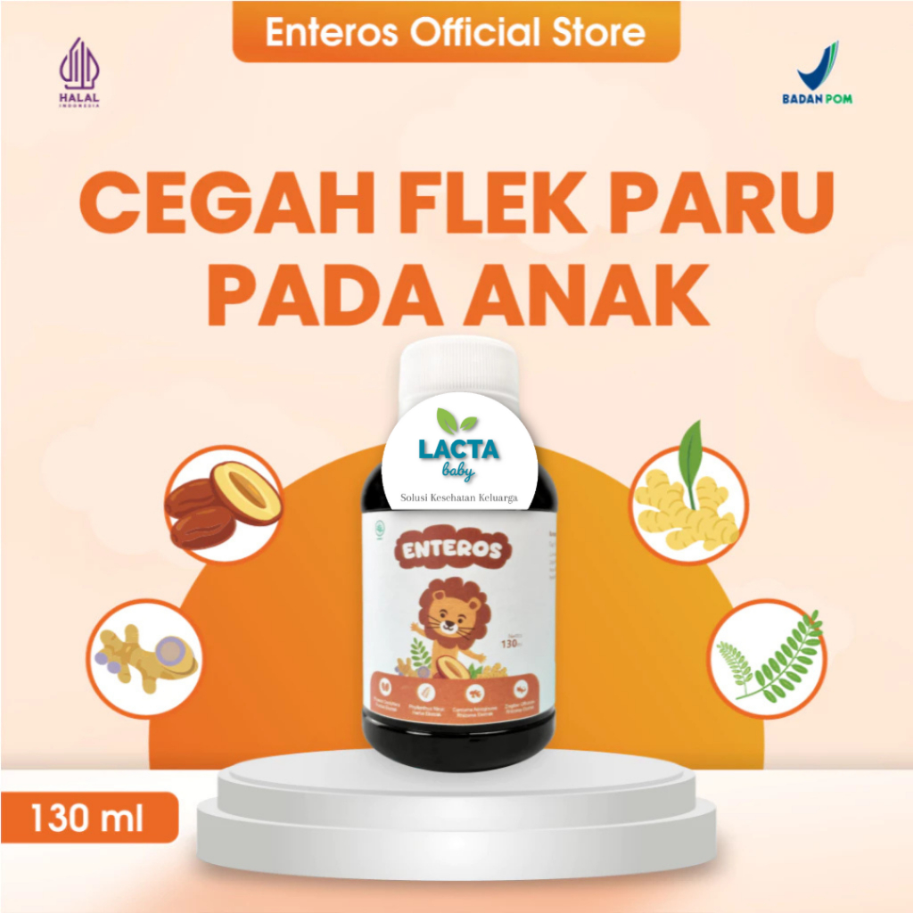 Enteros - Bantu atasi Flek Paru & Pneumonia Pada Anak | Halal & BPOM 130ml