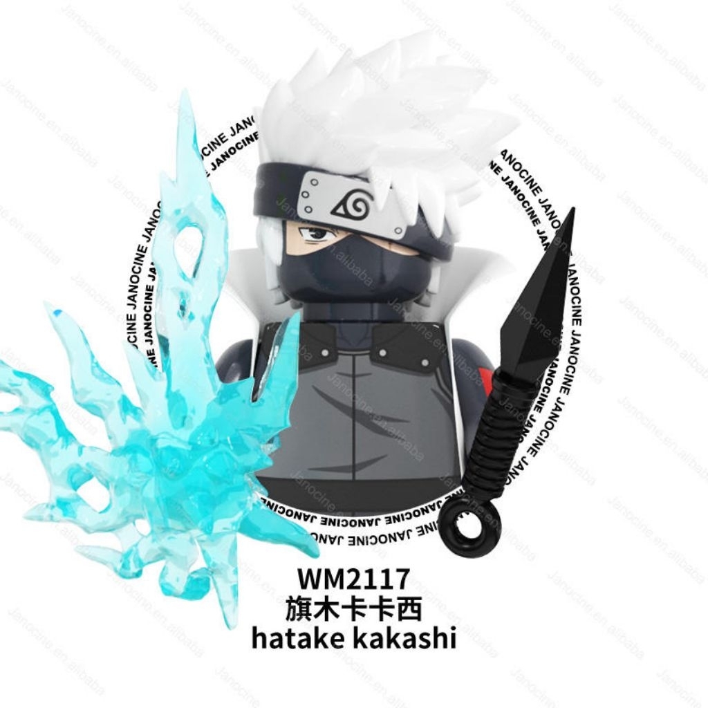 WM2117 Mainan Koleksi Anak Merakit Figur Anime Jepang Rokudaime Kakashi Hokage Mini Kakashi Hatake F