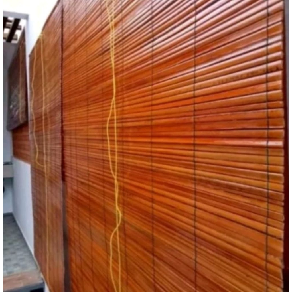 Tirai/krey bambu kulit jumbo(3x4)(3x3)(3x2)+ktrol tali penggulung