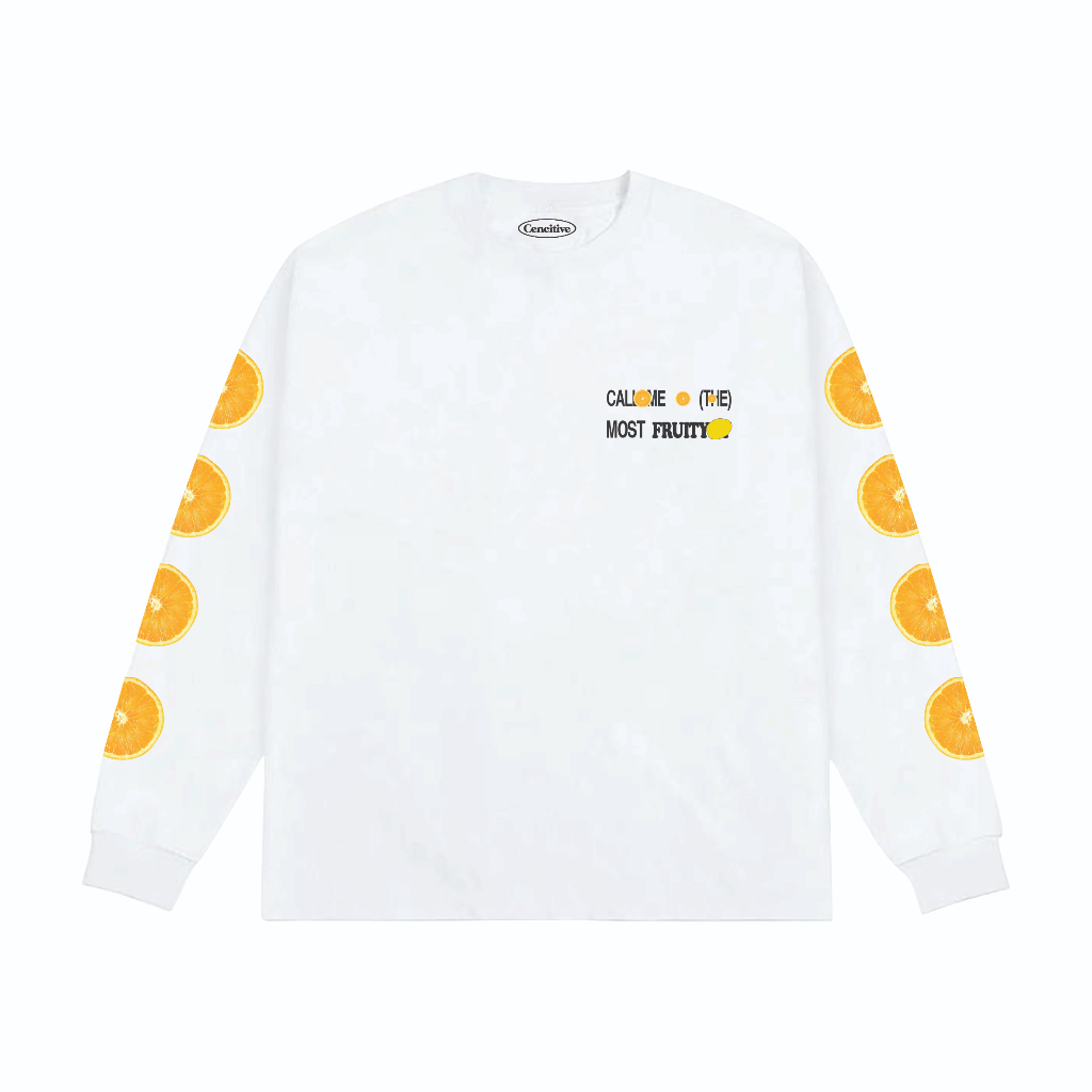 TS-Cencitive Basic Oranges Longsleeve White