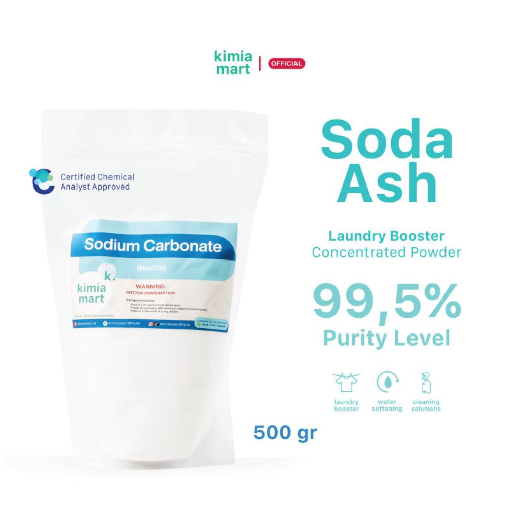Soda Ash - Laundry Booster / washing soda Soda Pembersih / SODA ASH 500GR
