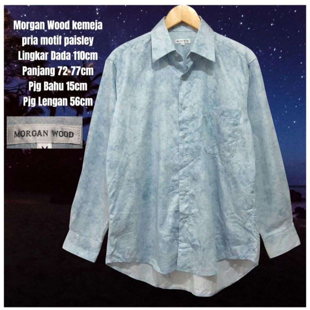Kemeja pria motif paisley