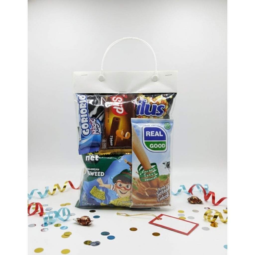SNACK ULANG TAHUN ANAK MURAH / BINGKISAN ULANG TAHUN / gift wisuda / gift sempro / gift perpisahan /